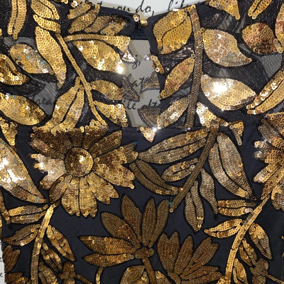 MAEVE SHORT-SLEEVE SHEER EMBELLISHED MINI DRESS - Picture 8 of 10